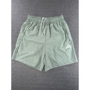 Adidas Swim Trunks Shorts Sage Green Drawstring Zip Pockets Men's Small